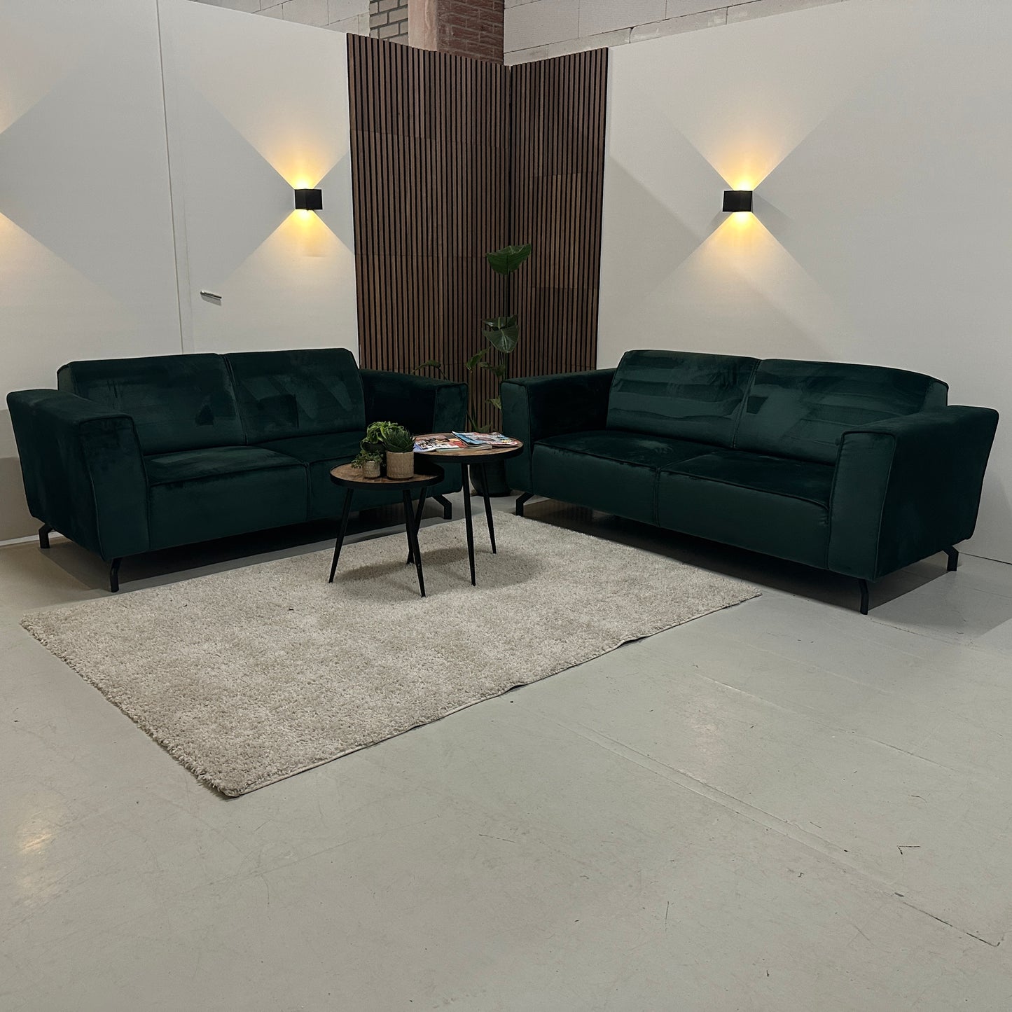 Groene velours banken set
