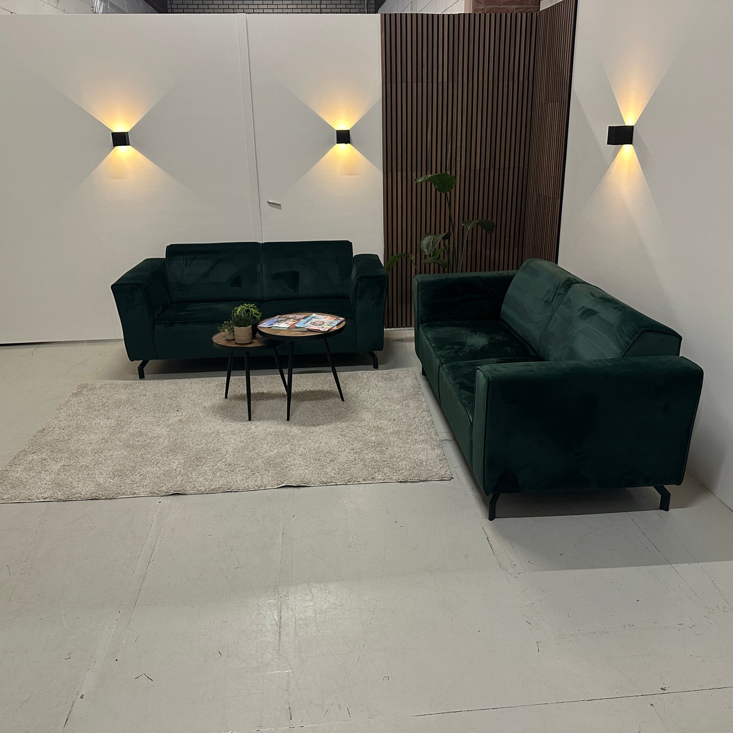 Groene velours banken set