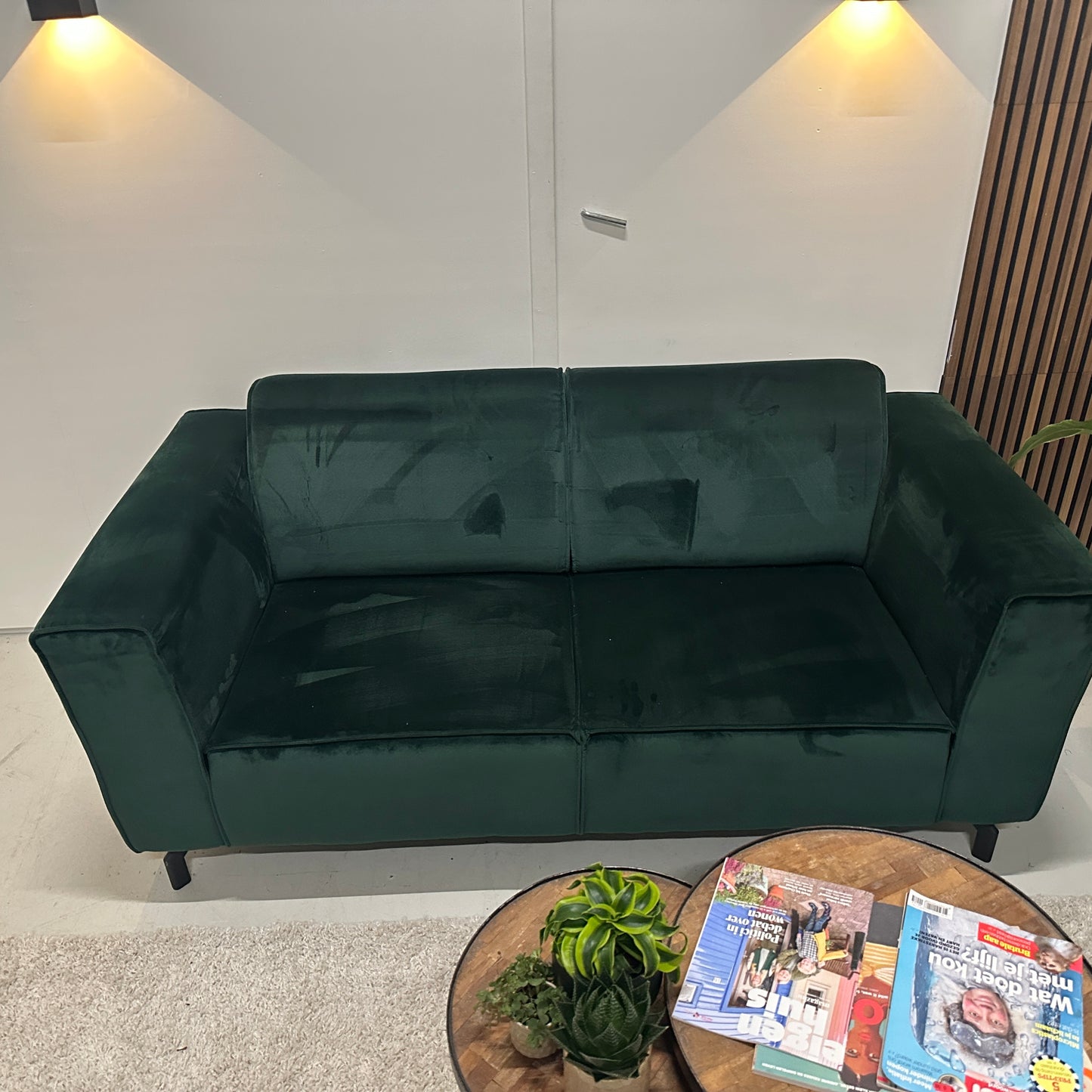Groene velours banken set