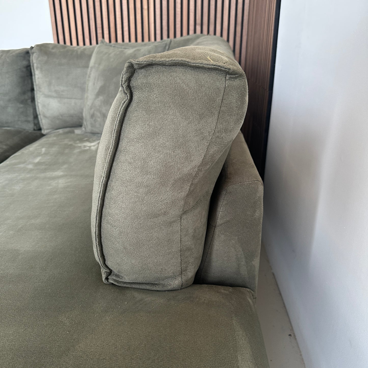 Groene Goossens hoekbank 260x210 cm