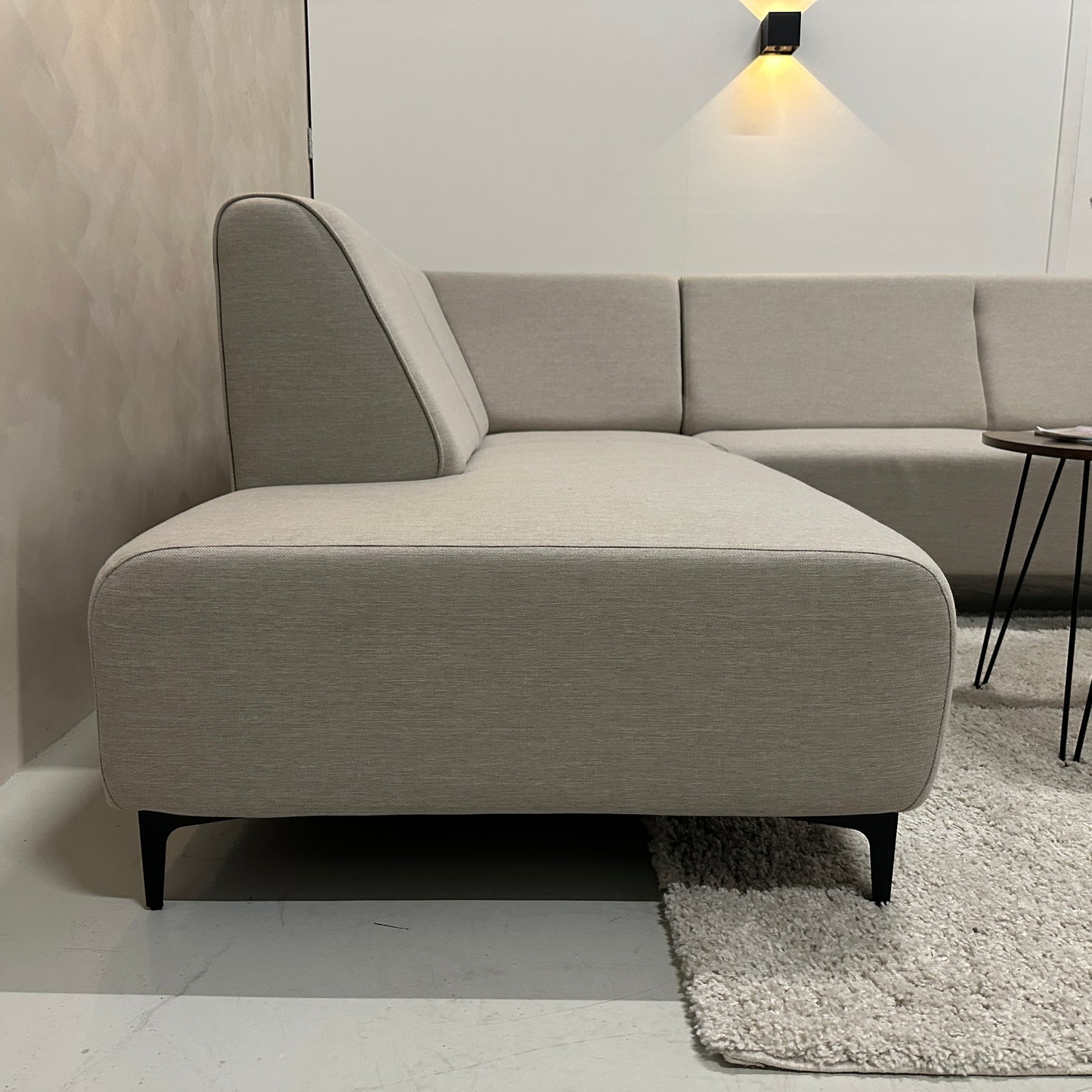 Beige hoekbank 275x210cm