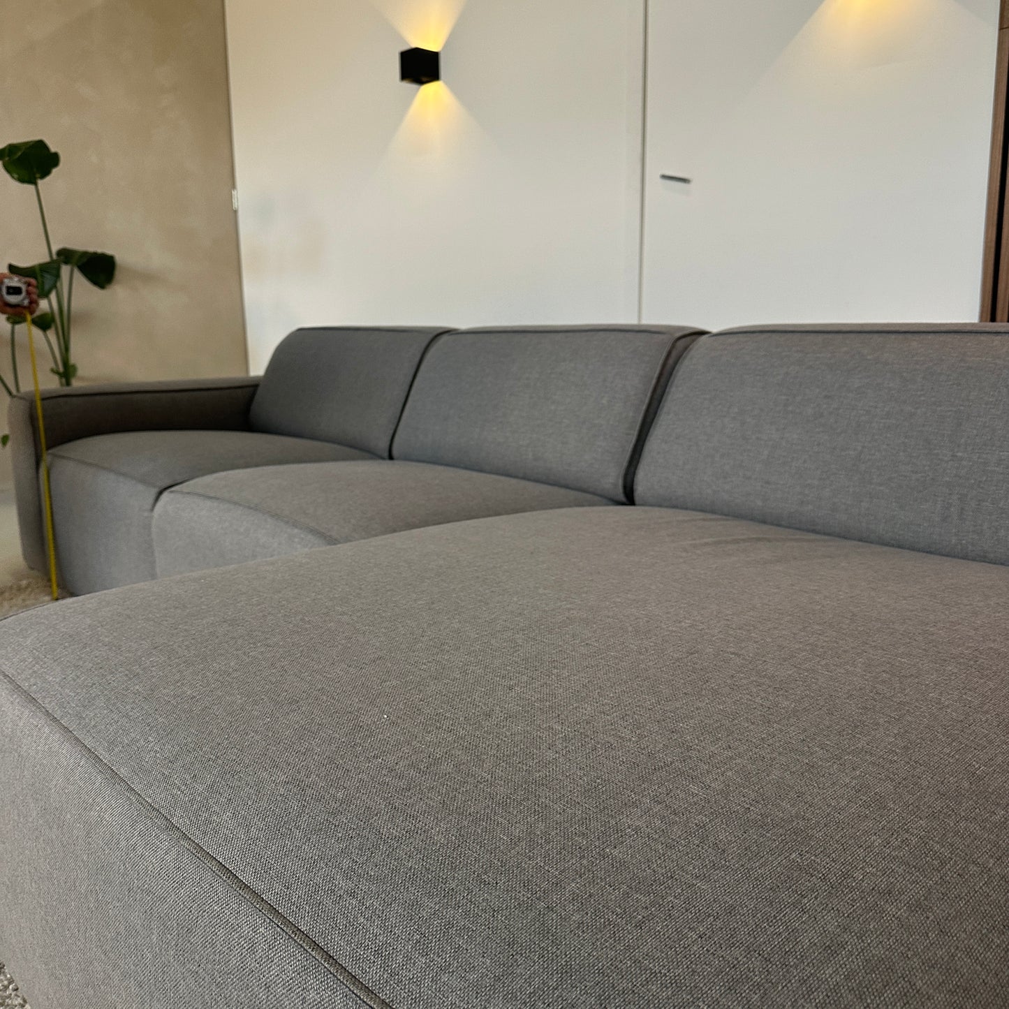Grijze modulaire hoekbank 310x155cm