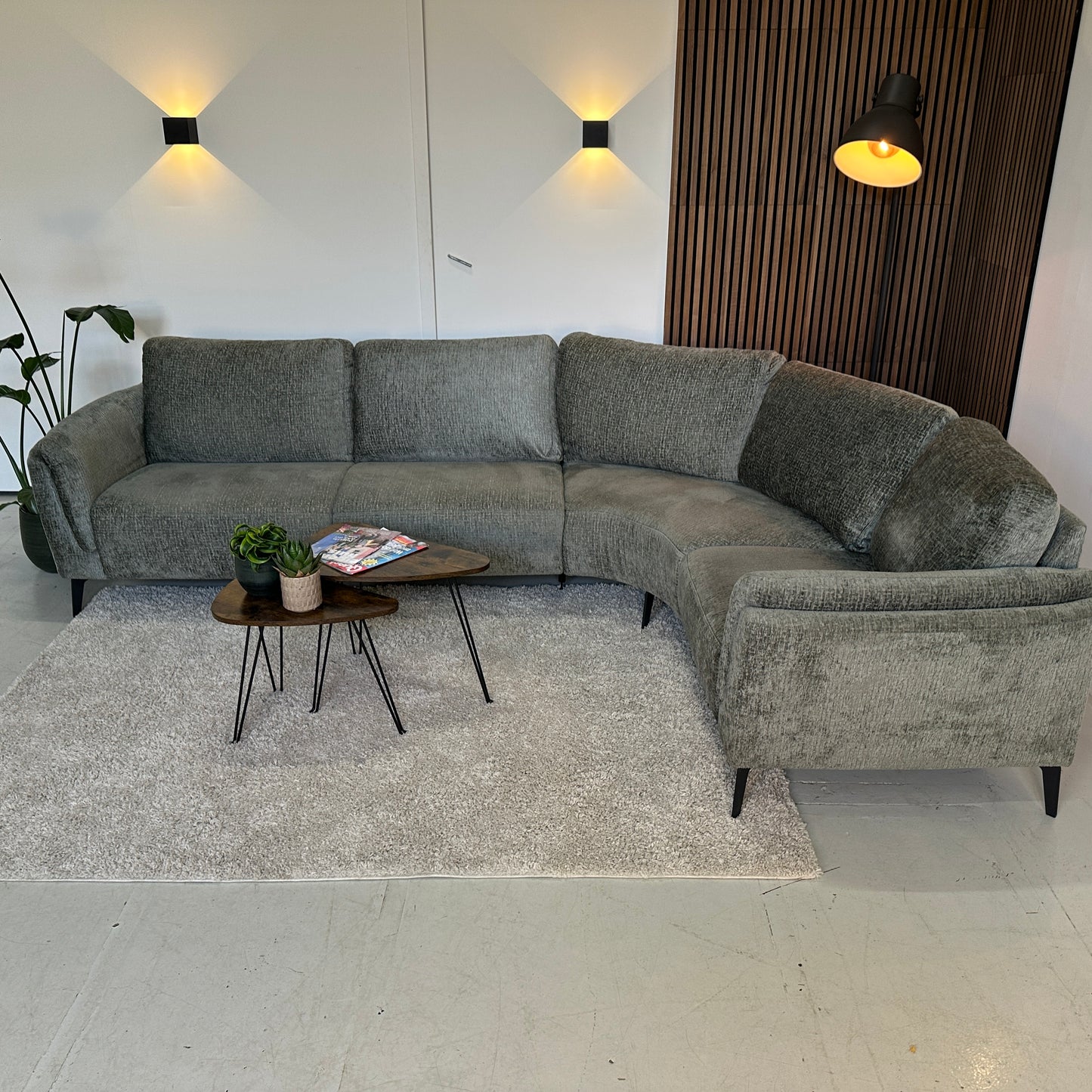 Groene hoekbank 310x205cm