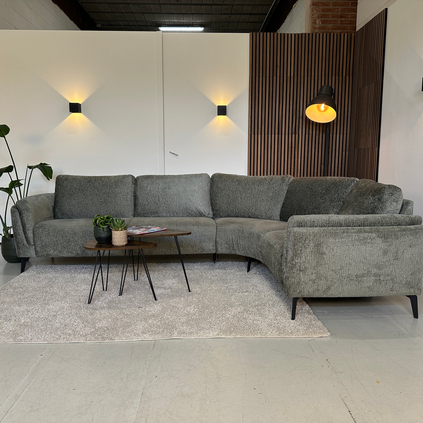 Groene hoekbank 310x205cm