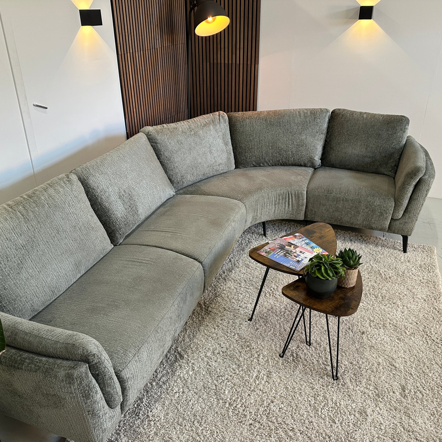 Groene hoekbank 310x205cm