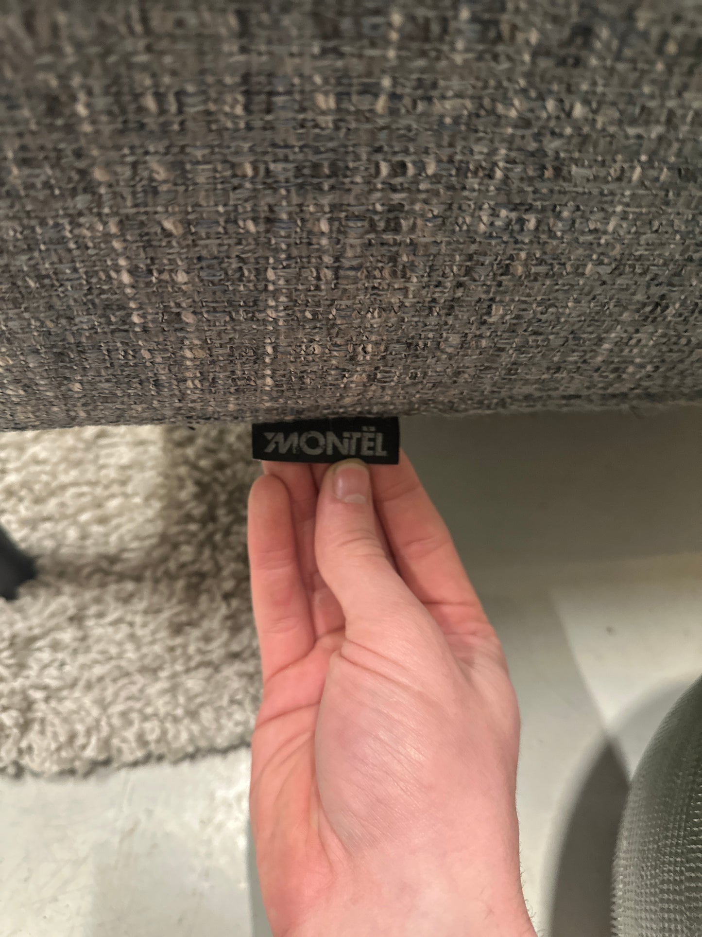 Blauwgrijze Montel hoekbank 295x230cm