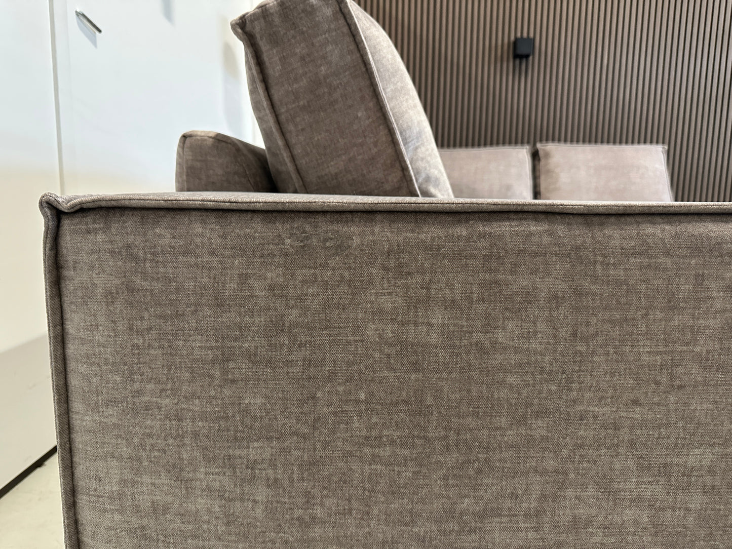 Velours hoekbank 290x223cm