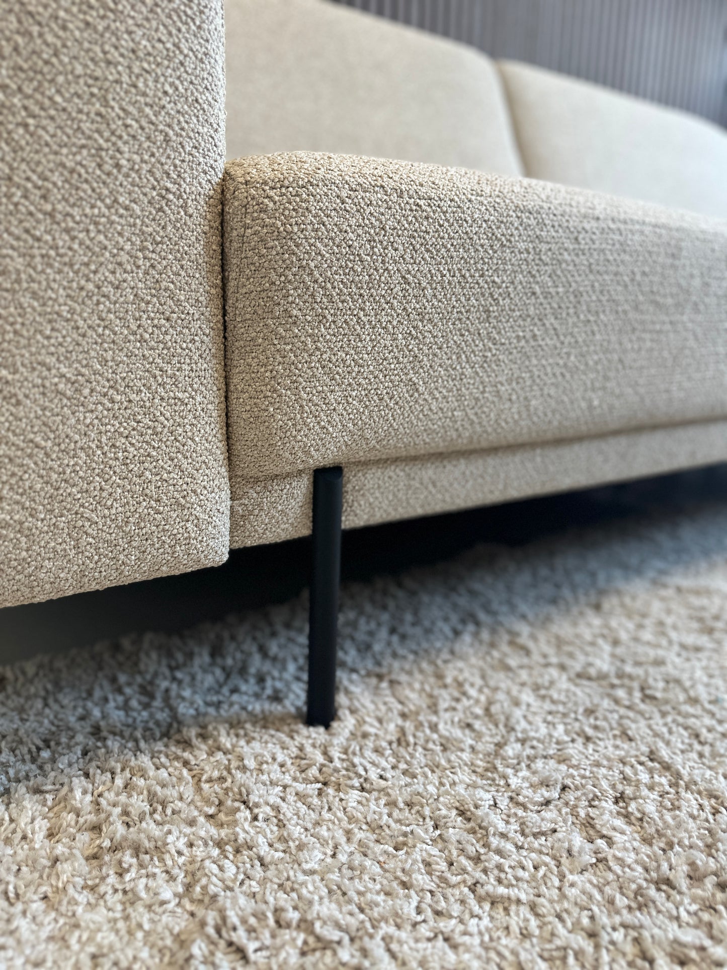 beige sample bank in nieuwstaat, 226x90 cm