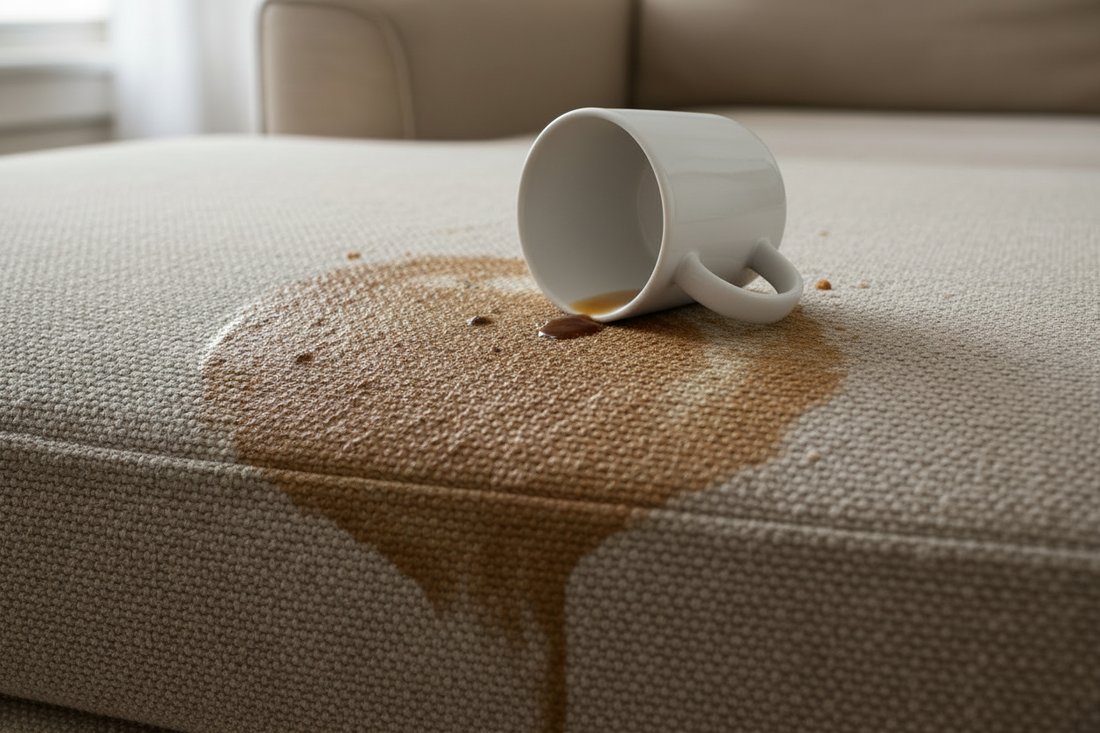 Koffievlek op je bank? Zo pak je het aan