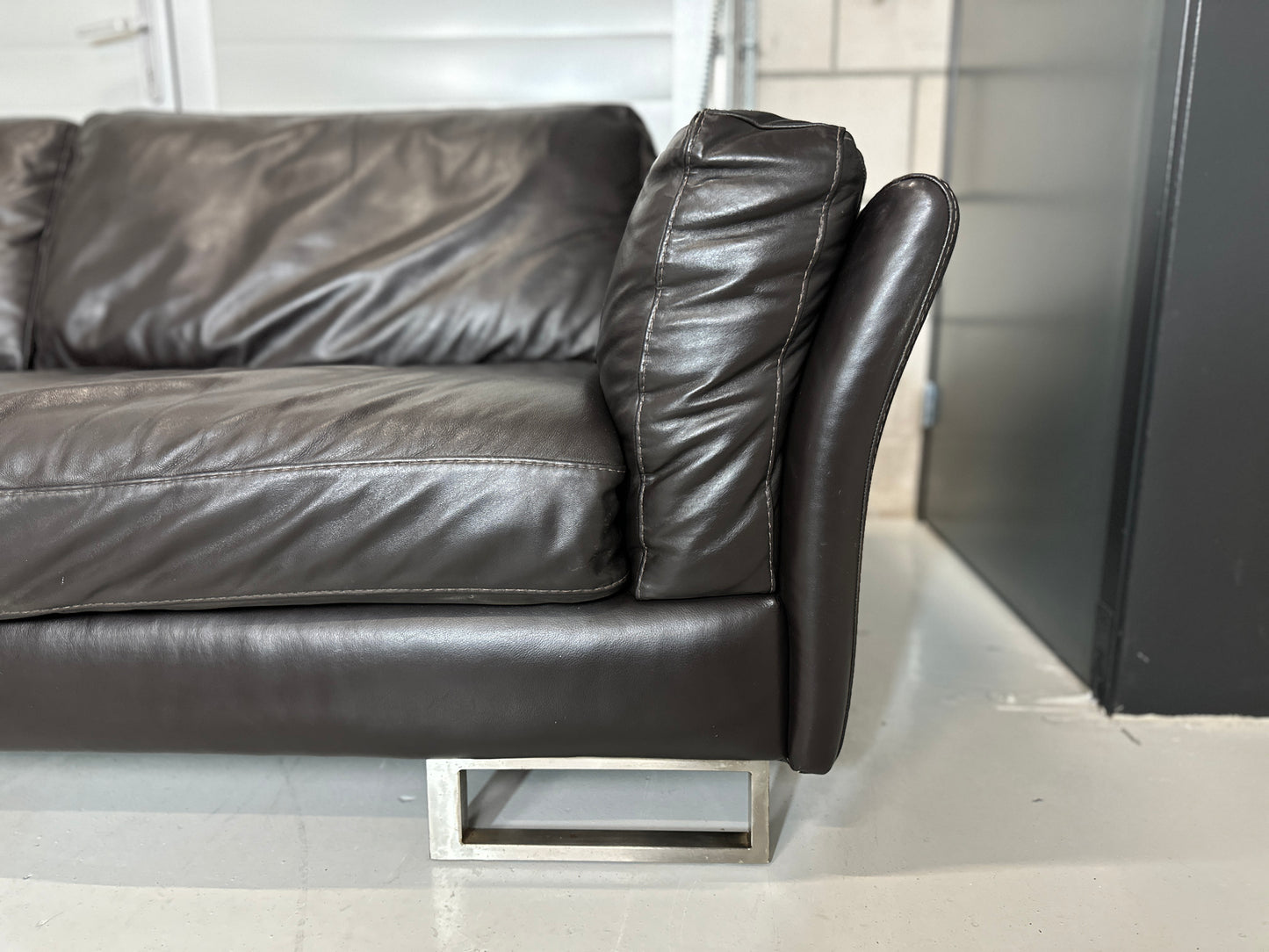 Natuzzi hoebank leer