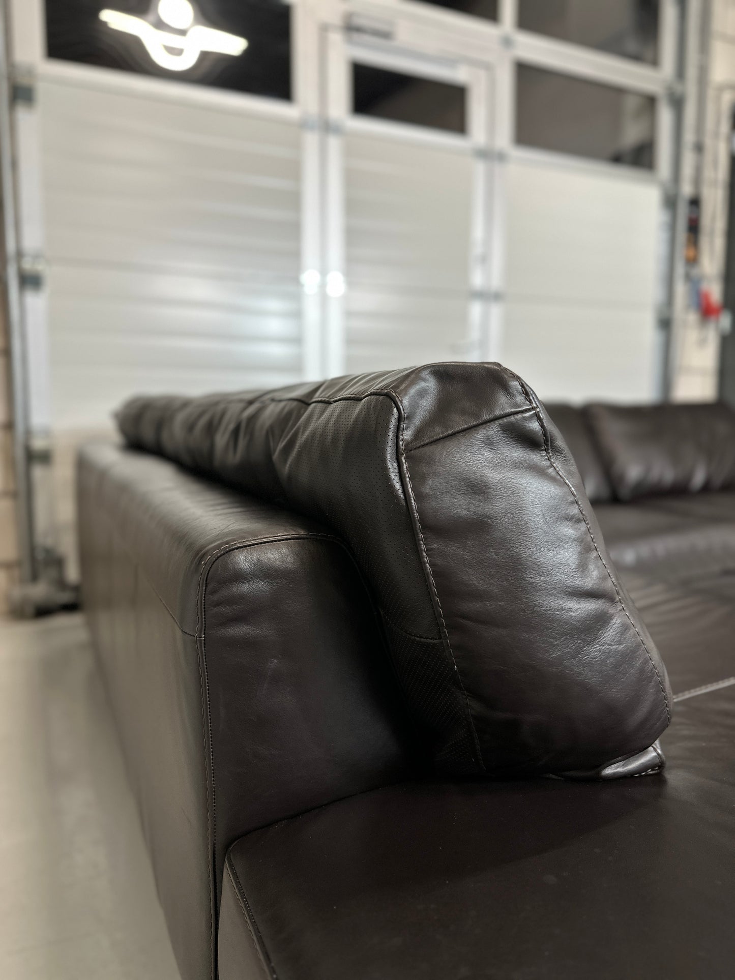 Natuzzi hoebank leer