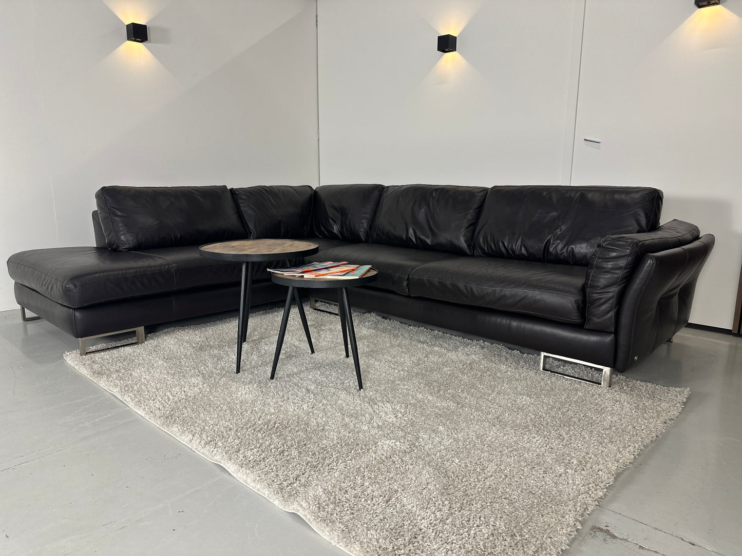 Natuzzi hoebank leer