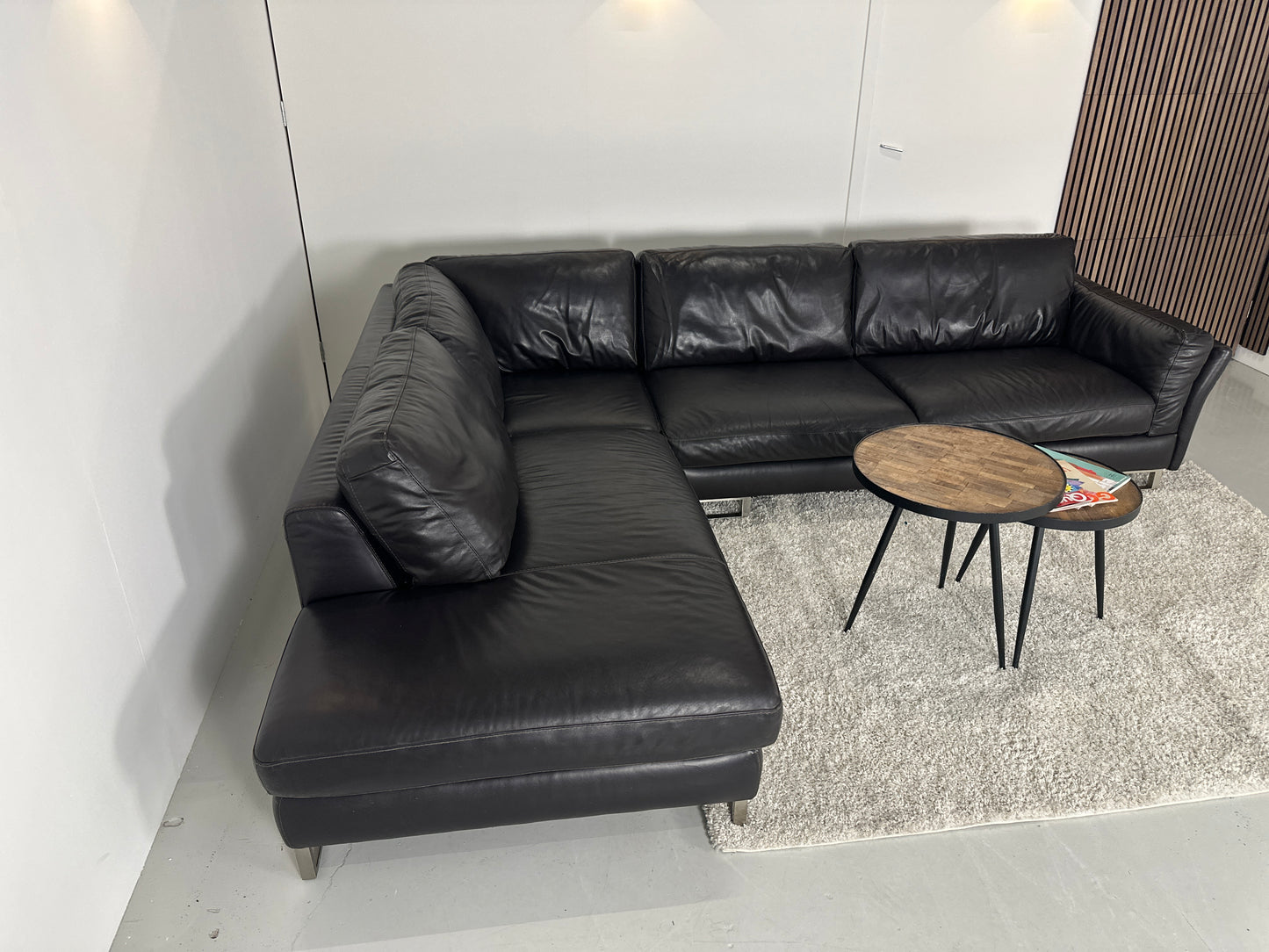 Natuzzi hoebank leer