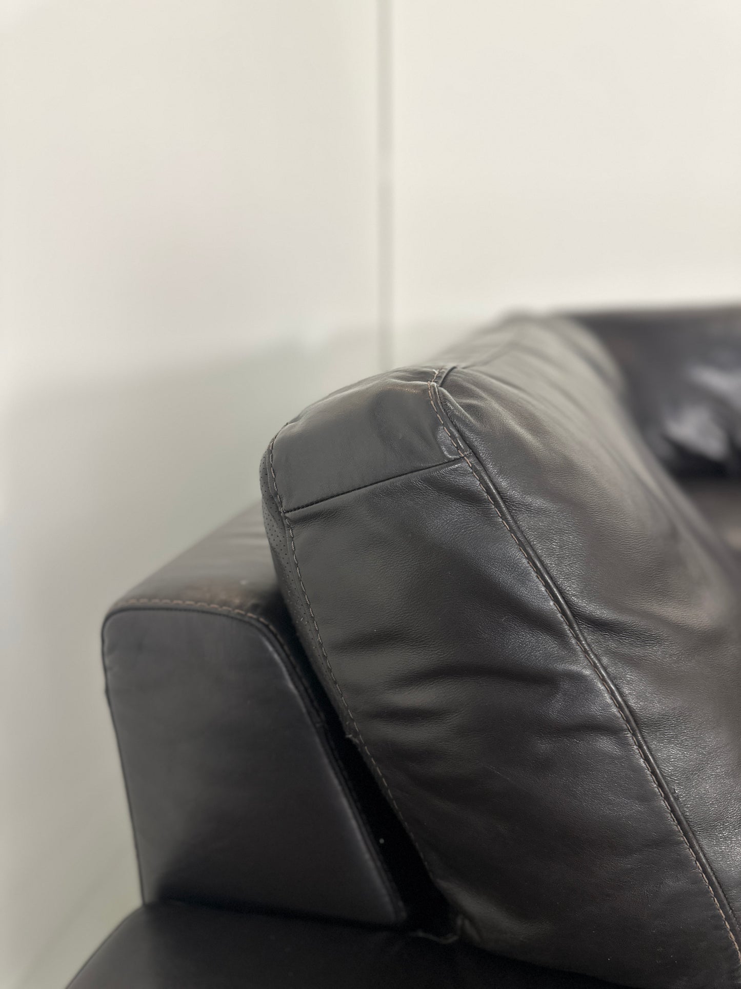 Natuzzi hoebank leer