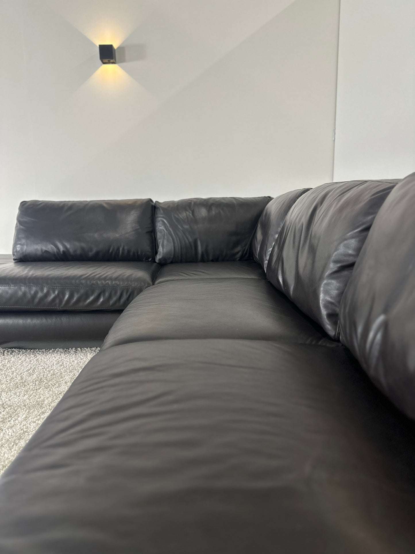 Natuzzi hoebank leer