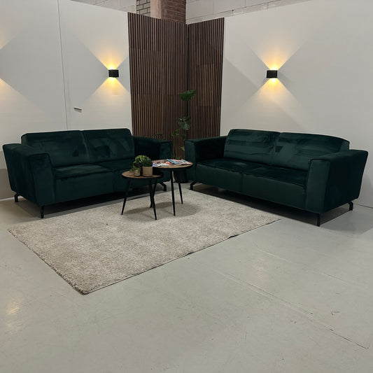 Groene velours banken set