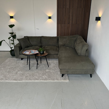 Groene Goossens hoekbank 260x210 cm