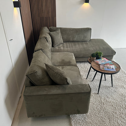 Groene Goossens hoekbank 260x210 cm