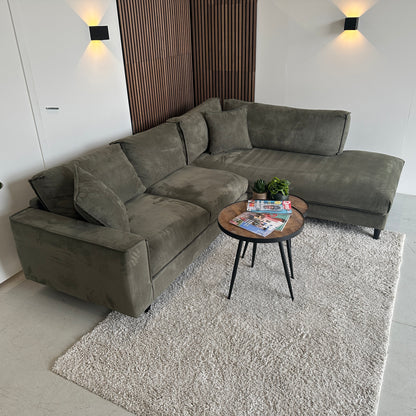 Groene Goossens hoekbank 260x210 cm