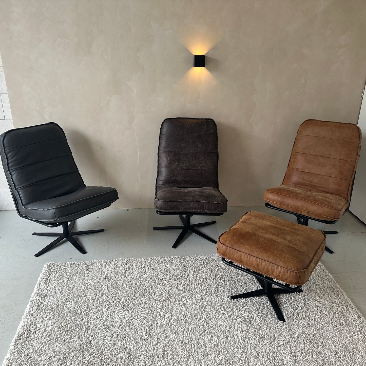 INNO living Odin fauteuil beton donkerbruin