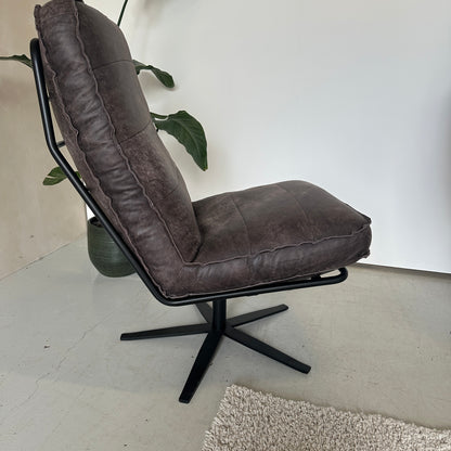INNO living Odin fauteuil beton donkerbruin