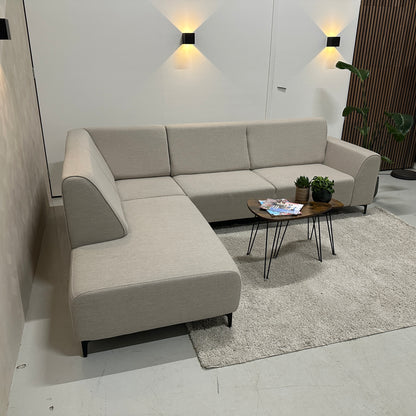 Beige hoekbank 275x210cm