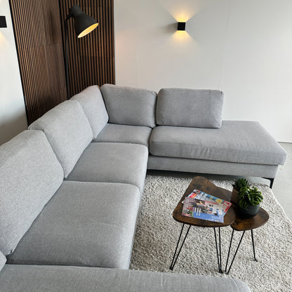 Grijze U-bank 365x240/163cm