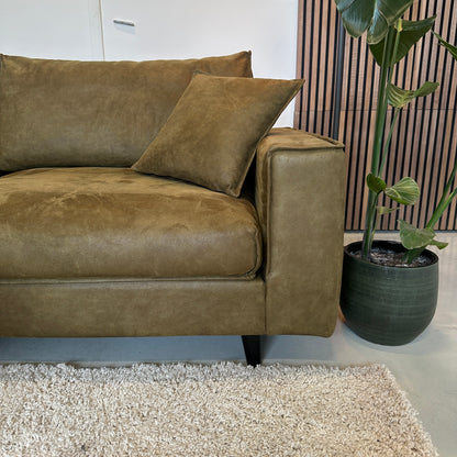 Hoekbank olijfgroen 308x210cm