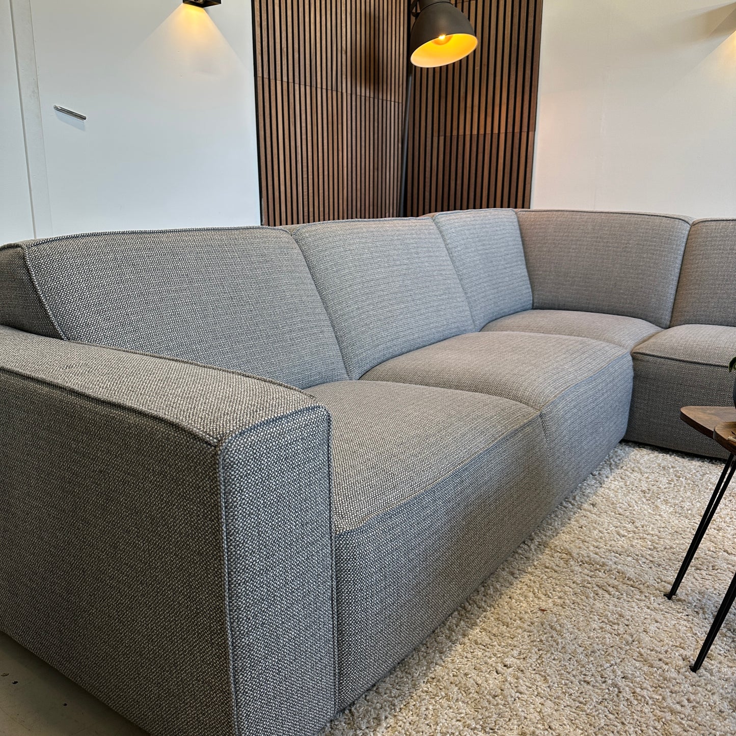 Grijze hoekbank 270x224cm