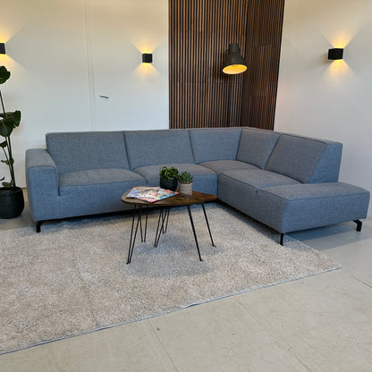 Blauw/grijze hoekbank 270x196cm