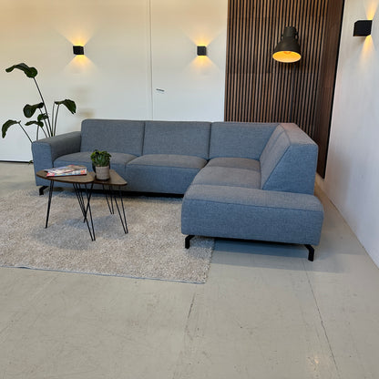 Blauw/grijze hoekbank 270x196cm