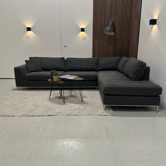 Antracietgrijze hoekbank 300x218cm