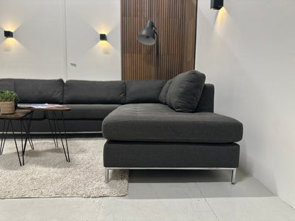 Antracietgrijze hoekbank 300x218cm