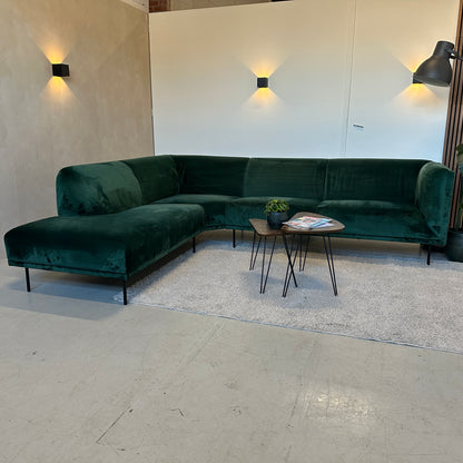 Woood hoekbank groen 280x235cm