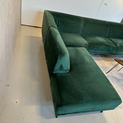 Woood hoekbank groen 280x235cm