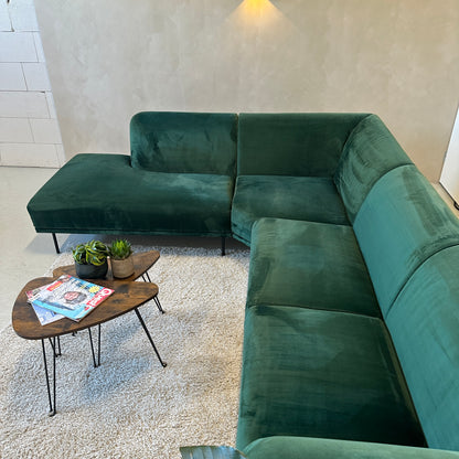 Woood hoekbank groen 280x235cm