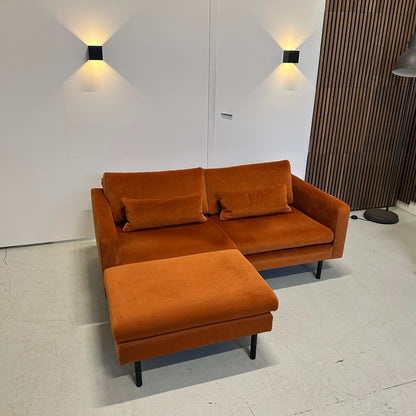 Rechte bank Goossens met hocker 180x90cm