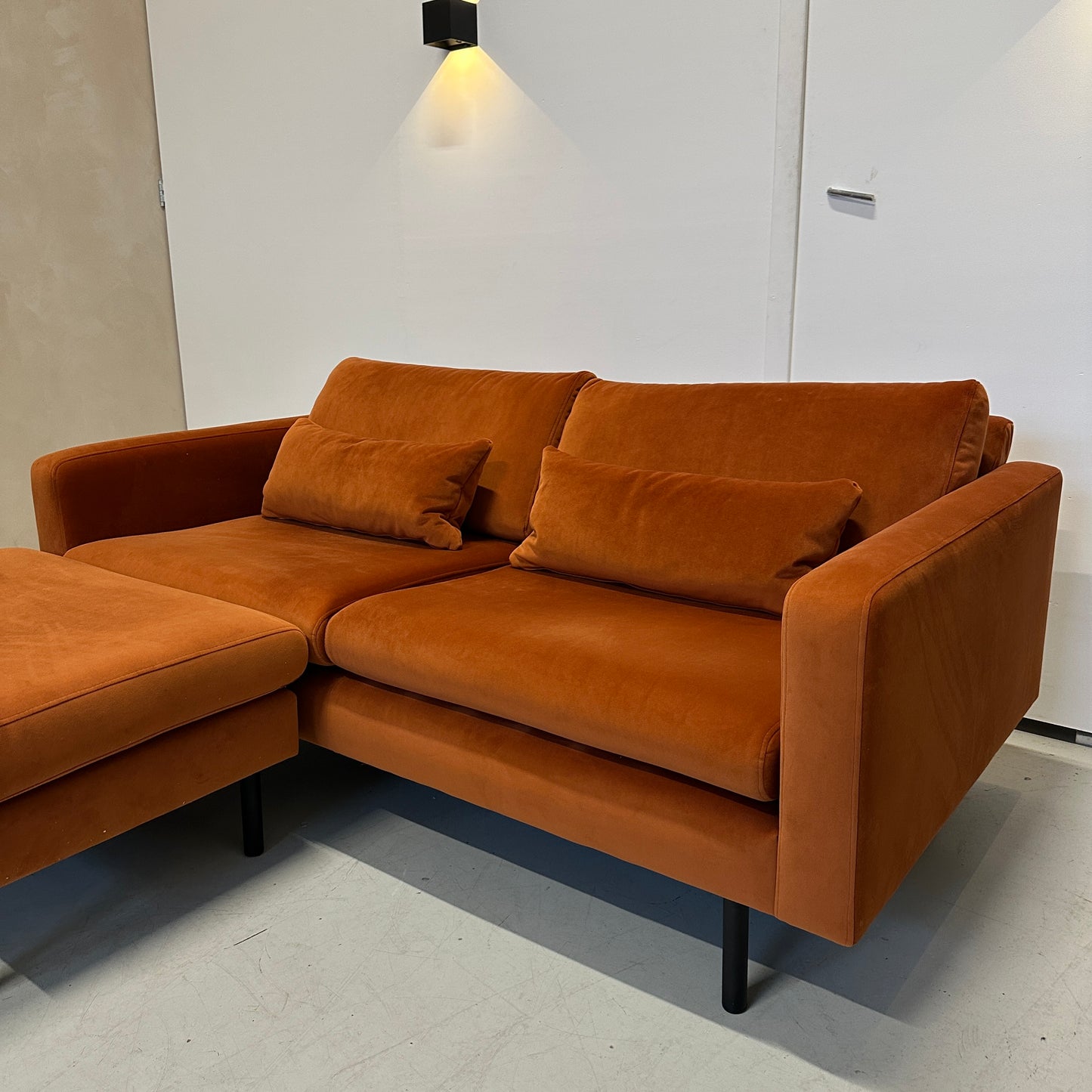 Rechte bank Goossens met hocker 180x90cm