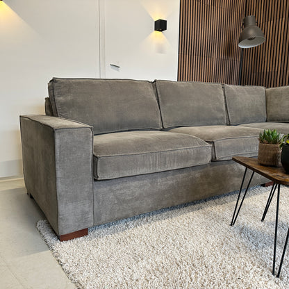 Woood hoekbank ribstof 283x197cm