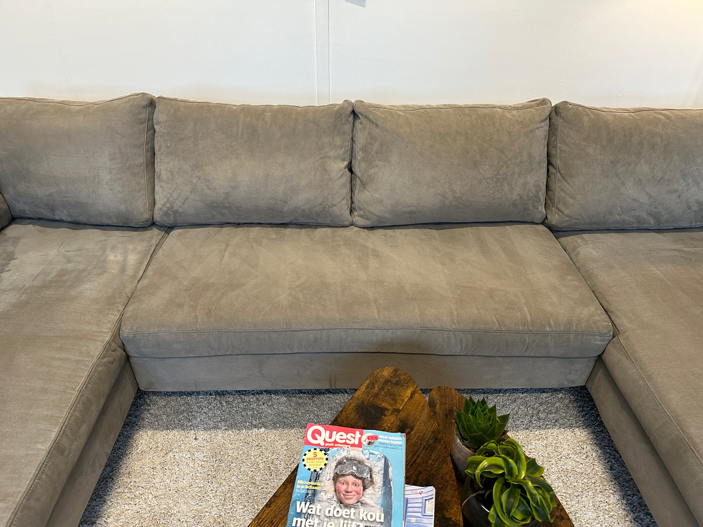 Taupe U-bank 350x240/165cm