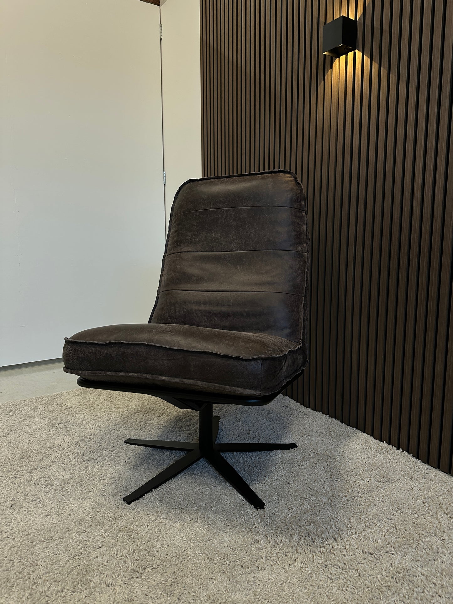 Odin fauteuil concrete-darkbrown
