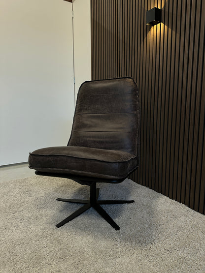 Odin fauteuil concrete-darkbrown