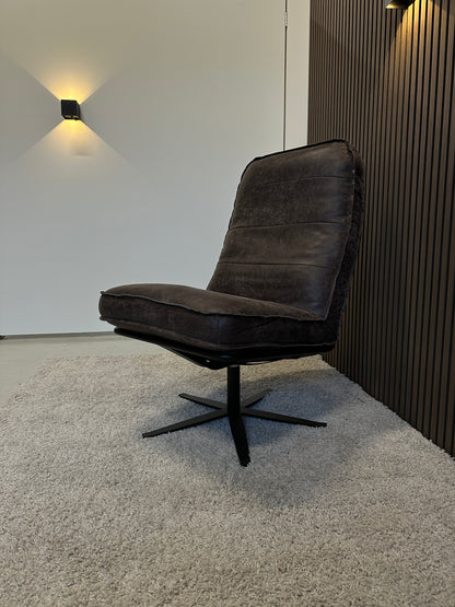 Odin fauteuil concrete-darkbrown