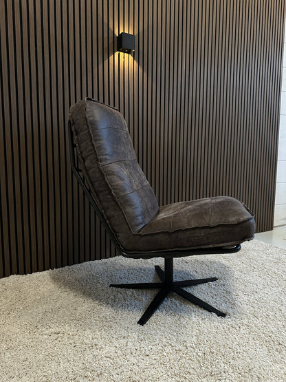 Odin fauteuil concrete-darkbrown
