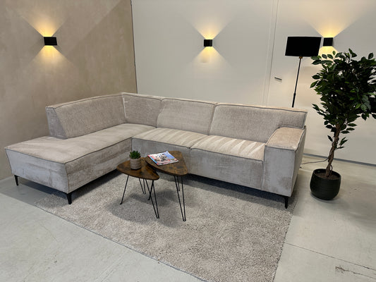 Beige hoekbank 285x190cm