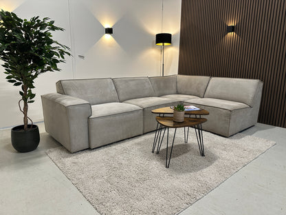 Modulaire hoekbank taupe 276x180cm