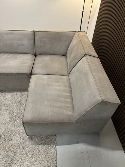 Modulaire hoekbank taupe 276x180cm