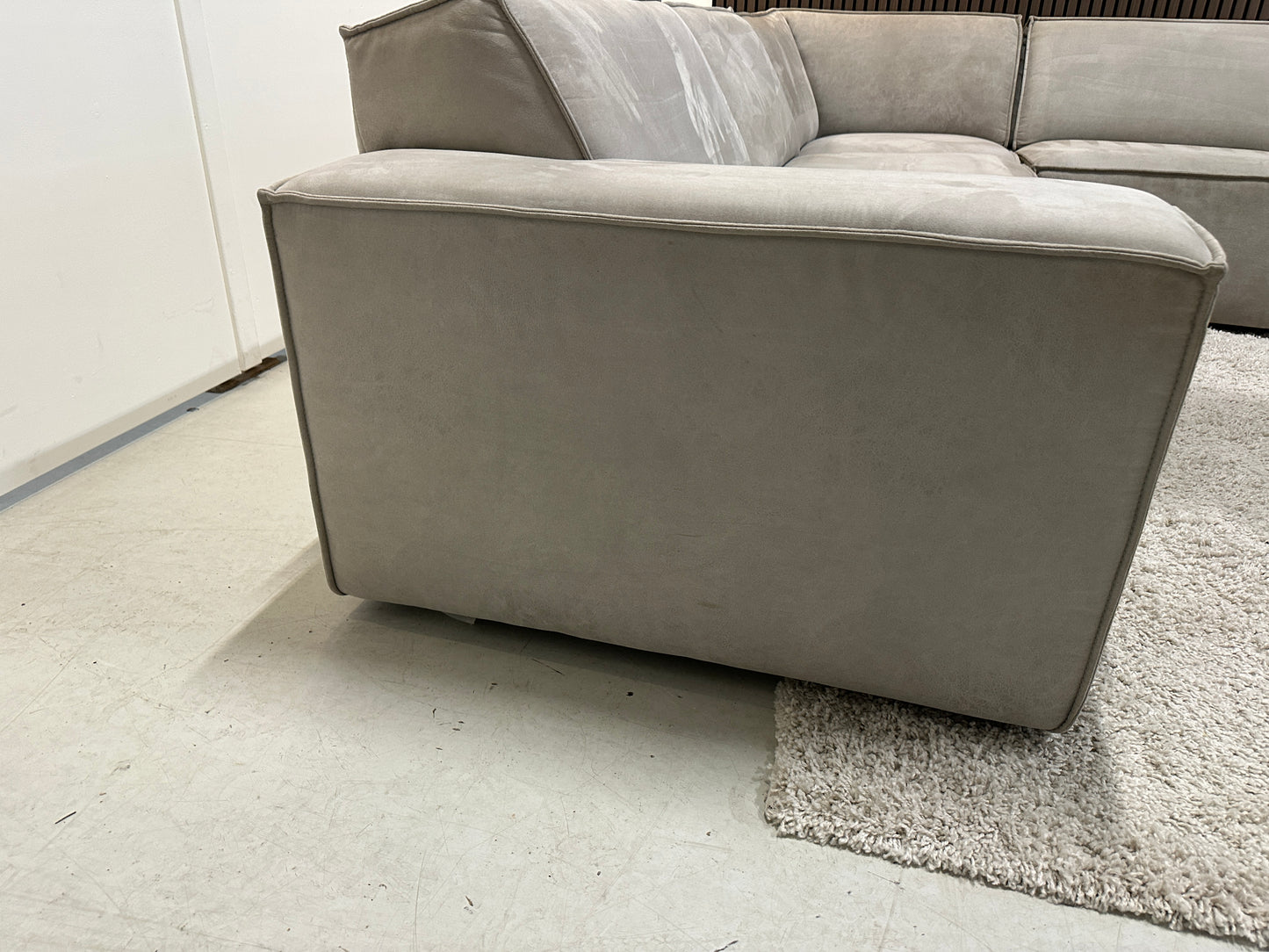 Modulaire hoekbank taupe 276x180cm