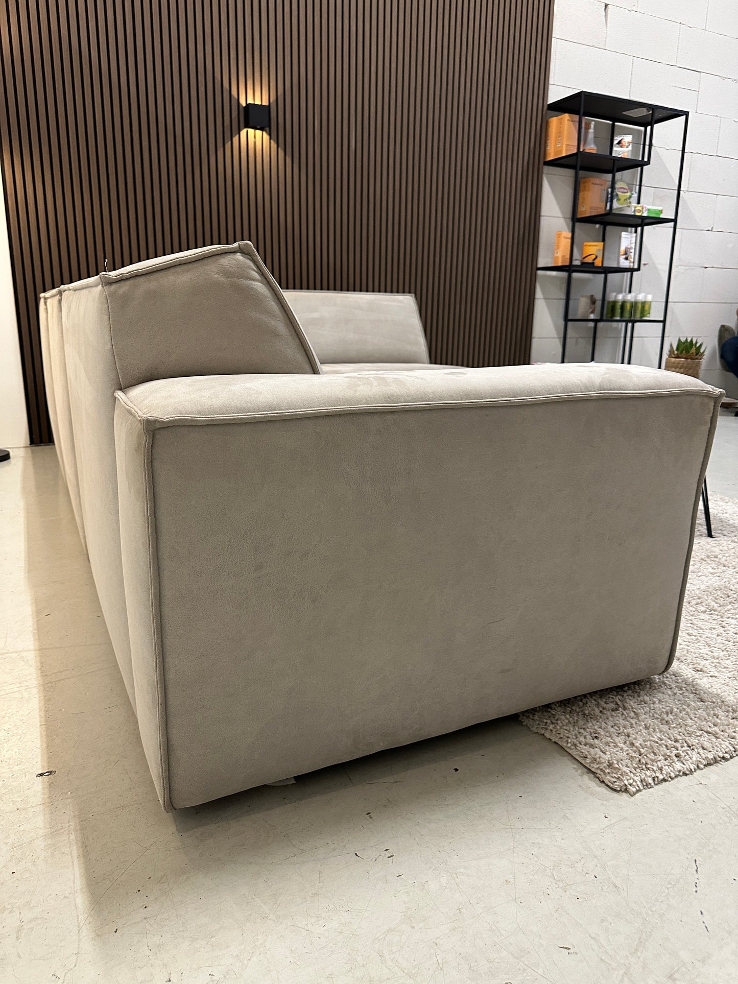 Modulaire hoekbank taupe 276x180cm