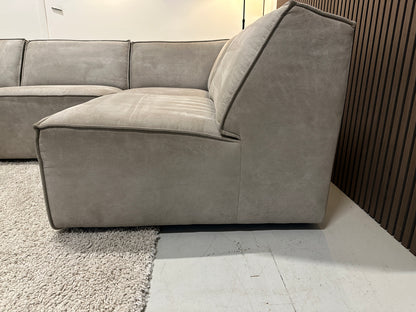 Modulaire hoekbank taupe 276x180cm